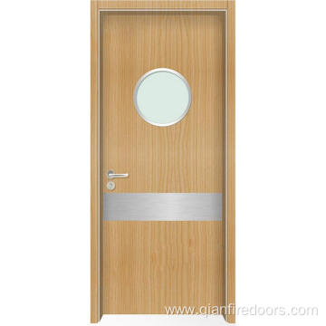 Hospital doors laminated design walnut front wood door